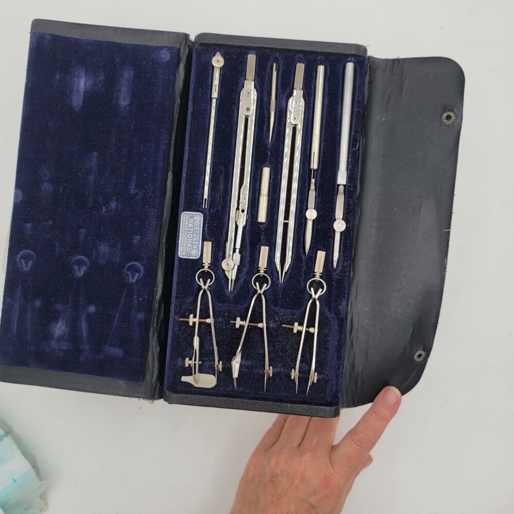 Vintage Dietzgen Mechanical Drafting/Drawing Instrument Set -  Complete